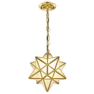 美式全铜简约现代轻奢玄关入户走廊过道吧台门厅餐厅卧室厅吸吊灯