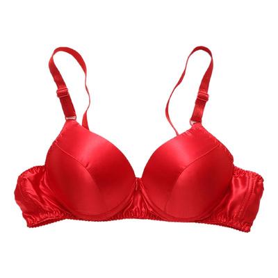 绿丝叶性感无钢圈桑蚕丝无痕文胸