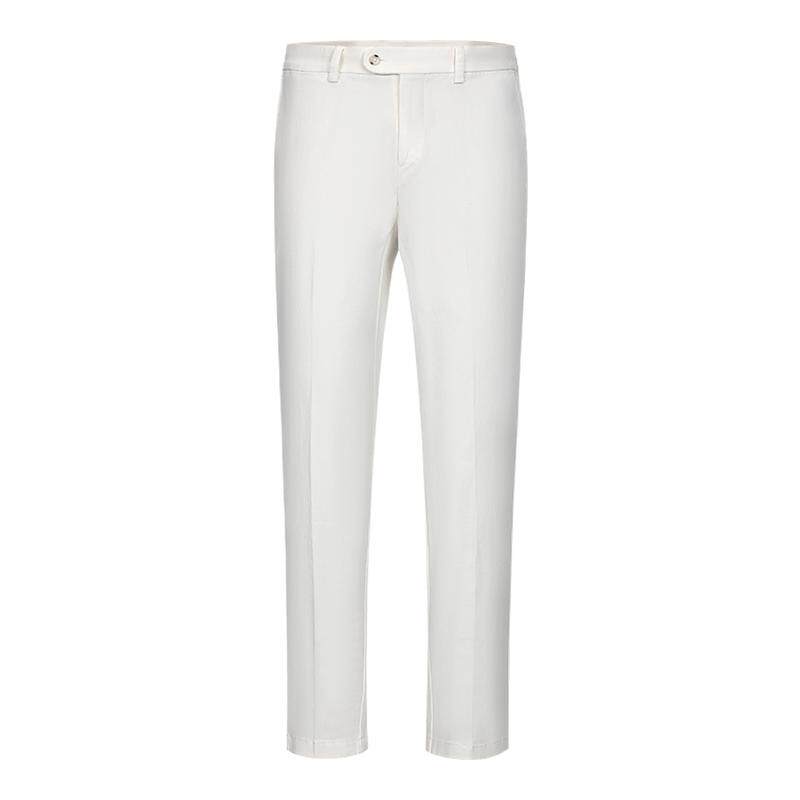 WANTSUIT秋冬男士纯白色休闲长裤正式绅装父亲男友轻奢型男搭配