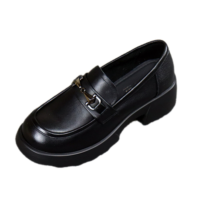 红依利厚底英伦风时尚舒适乐福鞋