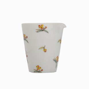 曼叙如意长乐陶瓷桃子樱桃枇杷石榴公道杯匀杯分茶器茶具