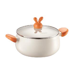 爱仕达陶瓷汤锅家用蒸锅不粘煮粥煮面锅双耳锅燃气电磁炉蒸煮炖锅