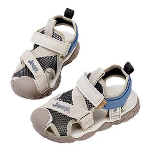 JEEP儿童包头运动凉鞋夏款2025新款男孩防滑涉水沙滩鞋男童女童鞋