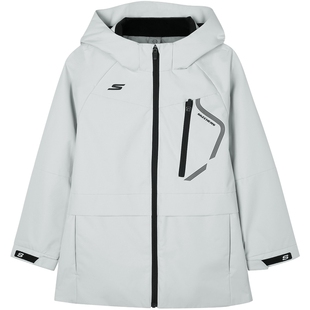 Skechers斯凯奇小暖宝春夏新款男童户外连帽外套儿童三合一两件套