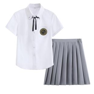 小时代校服班服高中JK制服男女短袖衬衫演出毕业服学院风套装班服