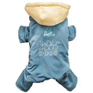 轻盈保暖狗狗衣服泰迪衣服四脚狗狗羽绒服结构春秋款小狗衣服