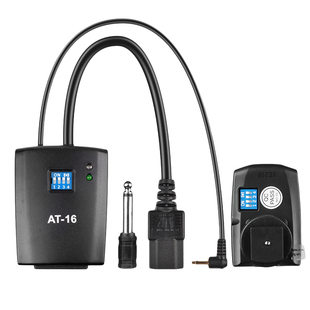 Godox神牛AT16无线引闪器闪光灯影室影楼CT16/DM16单反无线适用佳能尼康索尼相机热靴触发器通用摄影灯发射器