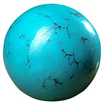 天然原矿绿松石散珠圆珠子单颗