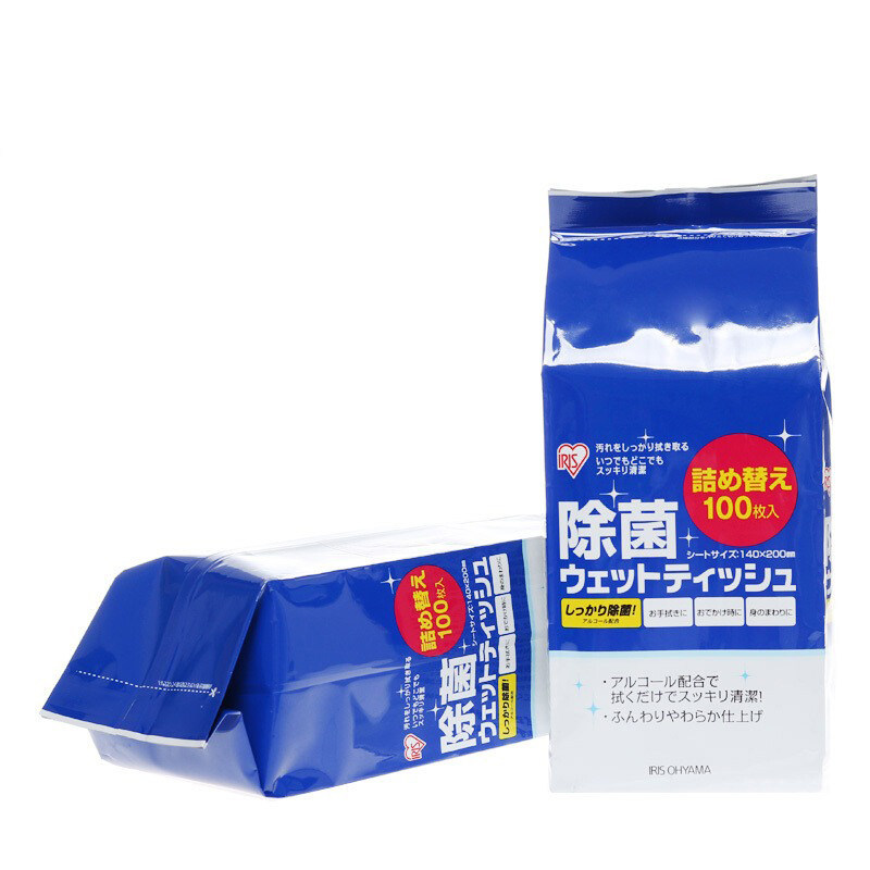 日本iris爱丽思酒精湿巾替换装家用清洁消毒卫生湿纸巾杀菌爱丽丝