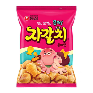 韩国进口零食 韩式风味 农心章鱼片虾条脆片膨化休闲食品小吃90g