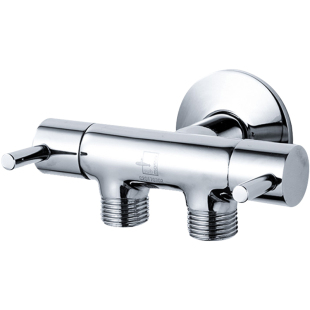 潜水艇角阀水龙头两用三通八字阀带开关双控三角阀一进二三出阀门