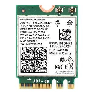Fenvi AX210 AX200无线网卡笔记本千兆双频2974M蓝牙5.2接口M.2 NGFF台式机电脑5G网络信号wifi接收器
