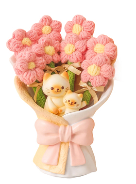 教师节礼物女老师针织花束笔筒