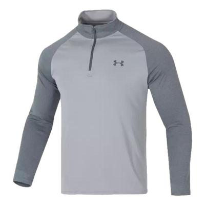 安德玛官方UA正品男士上衣健身训练半拉链运动长袖T恤1375435