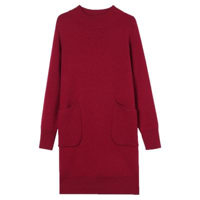 大码宽松羊绒毛衣女冬加绒打底衫