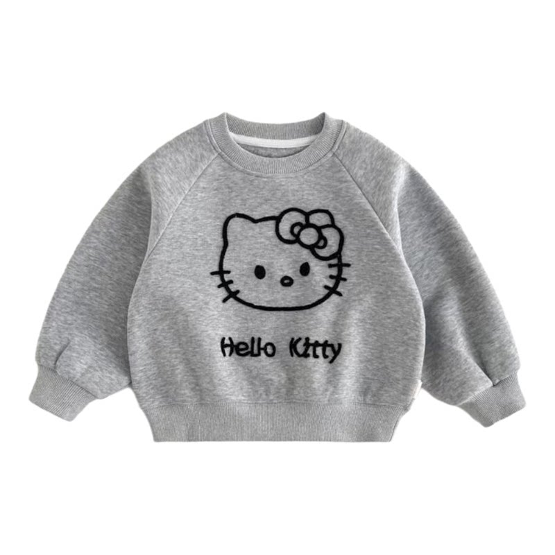 女童加绒卫衣韩版儿童宽松假上衣