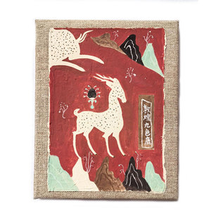 非遗文化敦煌泥板画diy手工材料包涂色壁画团建暖场沙龙亲子活动