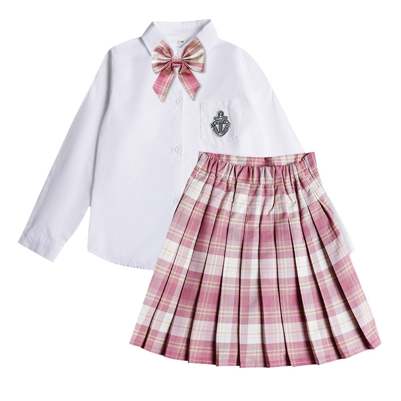 jk女童制服儿童百褶裙裙子夏季女小学生夏天连衣裙夏装学院风套装