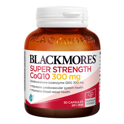 澳洲Blackmores澳佳宝辅酶Q10软胶囊浓缩高含量30粒300mg原装进口