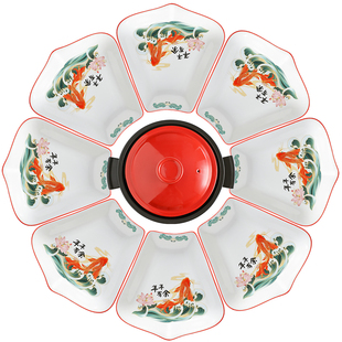 年夜饭拼盘餐具组合盘子菜盘家用2026新款团圆饭碗碟套装新年碗盘