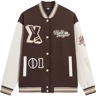 特步半糖系列棒球服男女2026春季新款宽松休闲外套976127060514