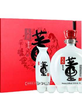 董酒天香礼盒54度含酒具整箱白酒