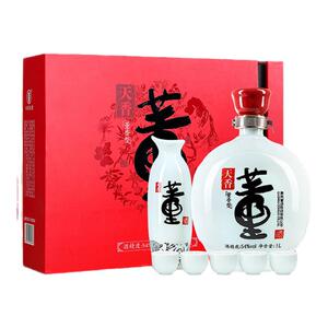 董酒天香礼盒54度含酒具整箱白酒