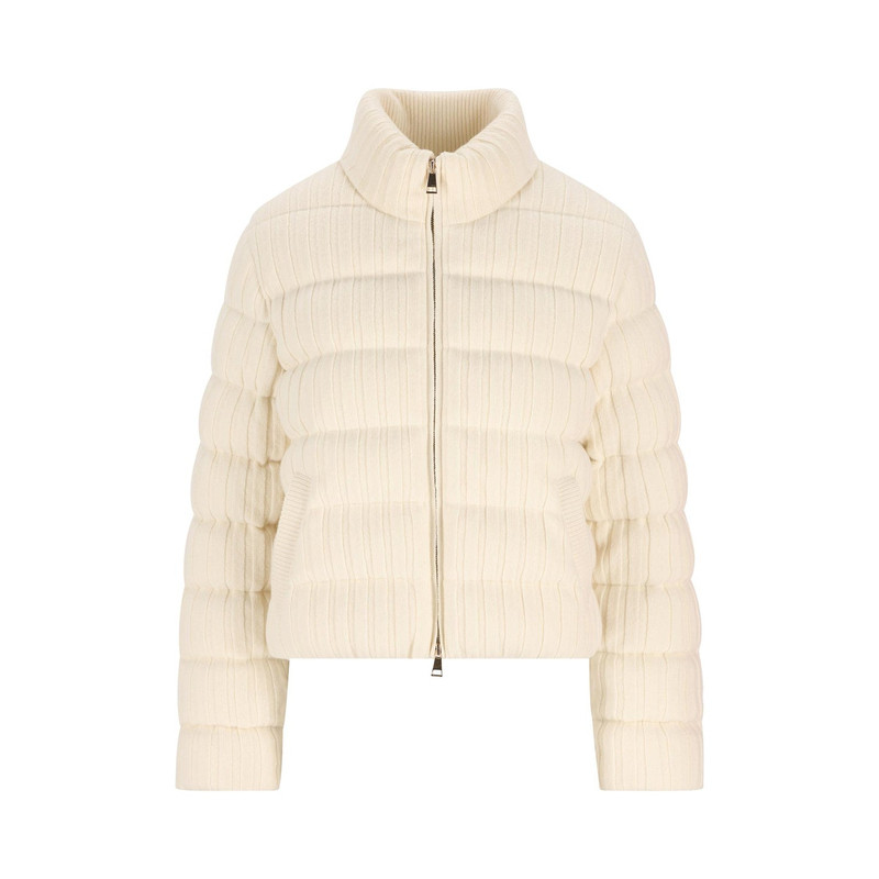 MONCLER 盟可睐女士羊毛羊绒开衫立领羽绒服26早春新款意大利代购