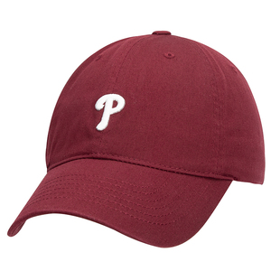 MLB帽子女帽2025冬新款运动帽LA酒红色鸭舌帽男帽棒球帽3ACP7701N