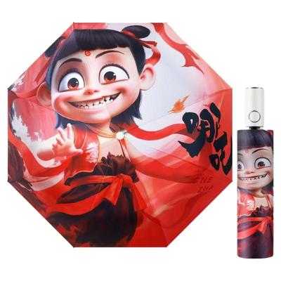 哪吒敖丙儿童全自动雨伞上学专用