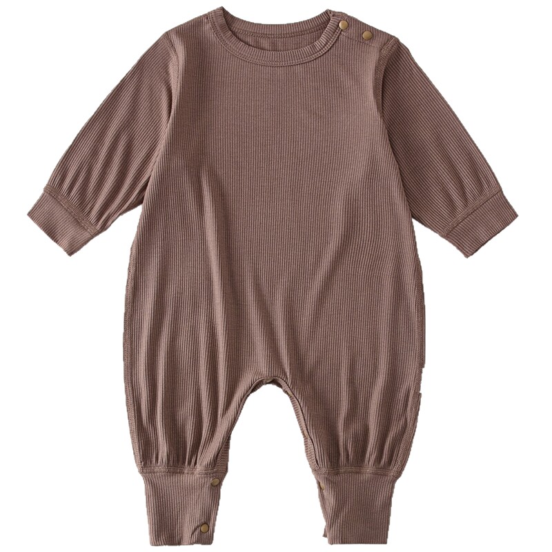 莫代尔婴儿连体衣长袖四季款