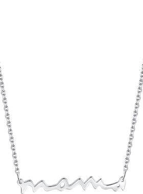 摩典925银欧美流行字母mama项链