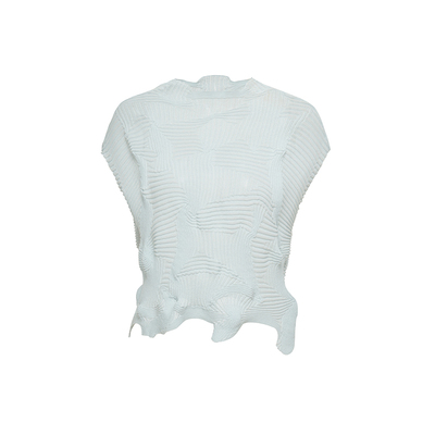 觉织Sensiyarn新品微透收腰显瘦无袖针织马甲流沙落肩背心JZKC096