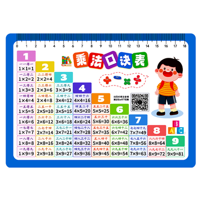 九九乘法口诀表背诵神器二年级教具99卡片小学生数学启蒙桌游计算