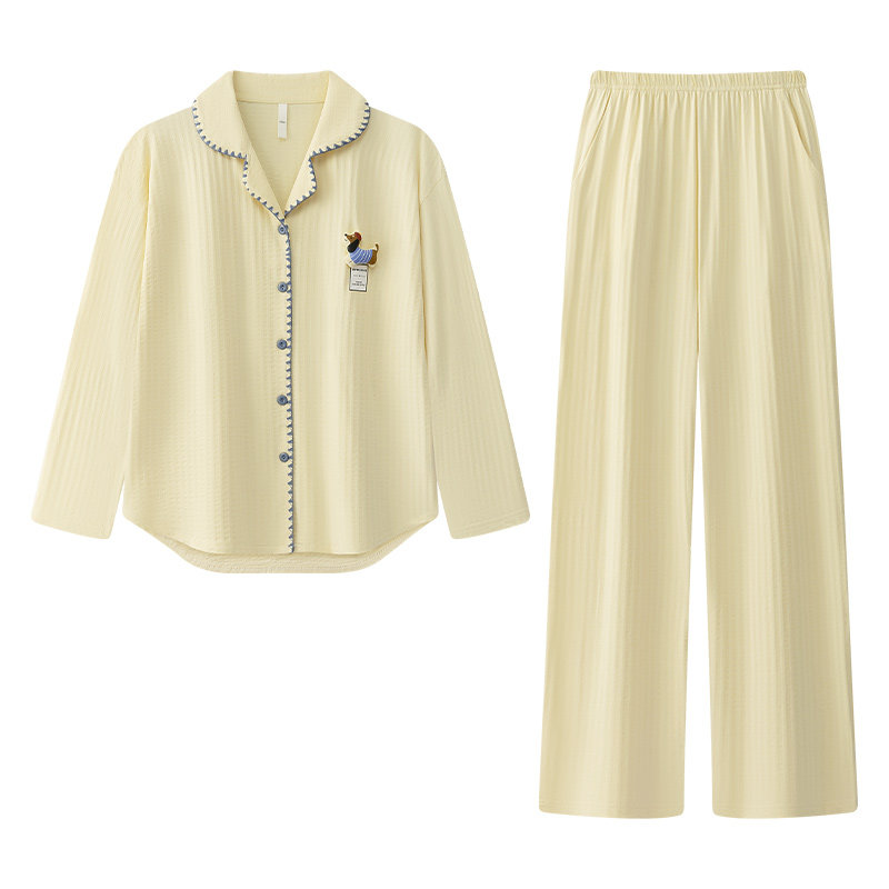 宫蝶睡衣女纯棉少女家居服套装