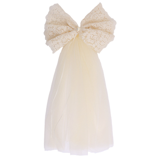 超大网纱蝴蝶结头纱生日头饰儿童公主裙配饰女童发夹宝宝超仙发饰