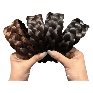 麻花辫假发发箍2025年网红新款高颅顶编发鱼骨辫子发卡头箍女夏天