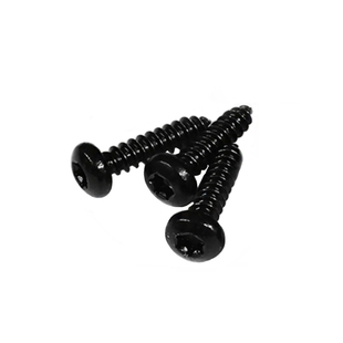 黑色圆头内梅花自攻螺丝钉镀黑锌平尾钉子盘头防盗螺钉M2小螺丝