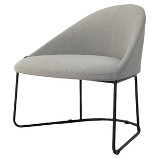 潮人志北欧布艺单人沙发椅会客接待椅子洽谈椅子客厅懒人休闲椅子