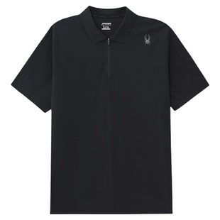 SPYDER蜘蛛春夏男子吸湿速干网眼透气短袖翻领POLO衫02OO26109KM