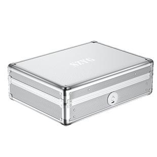 SZYG 指纹收纳盒带密码锁智能办公家用ipad平板玩具保管收纳箱