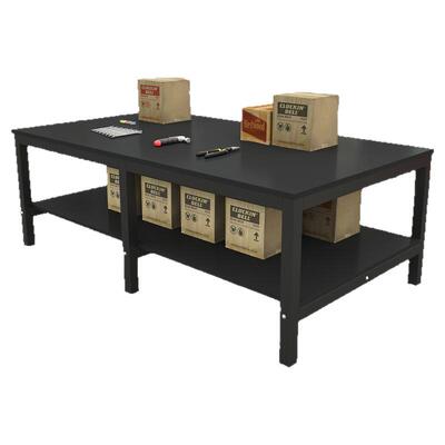 工作台双层快递打包台车间工厂流水线操作台装配检验试验台工作桌