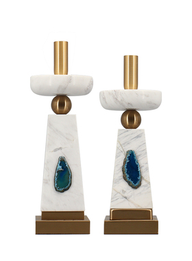 欧式风设计师烛台会所金属工艺品