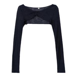 NG Minimalism纯色短款截断式罩衫女设计感透气小众防晒开衫坎肩