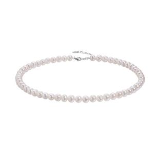 莱绅通灵珠宝 only系列 芳华 925银淡水珍珠项链 全珠链