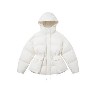 骄阳似我赵今麦聂曦光同款短款加厚白色羽绒服女冬收腰白鸭绒外套
