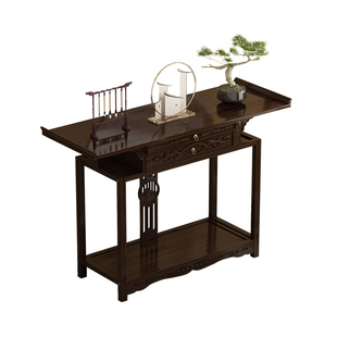 新中式玄关桌子靠墙入户玄关柜正对门现代简约条案供桌端景台窄款