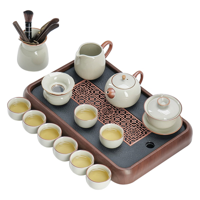 汝窑整套家用功夫茶具套装