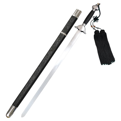 武术太极剑表演未开刃晨练