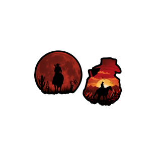 TLP反光车贴 R星Rockstar荒野大镖客2救赎Red Dead单机游戏贴纸